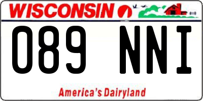 WI license plate 089NNI