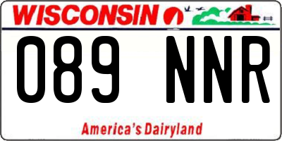 WI license plate 089NNR