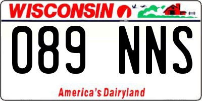 WI license plate 089NNS