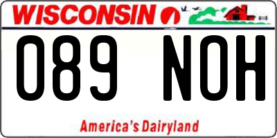 WI license plate 089NOH