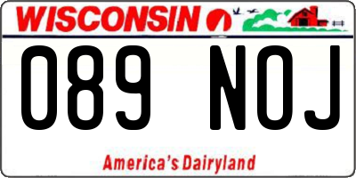 WI license plate 089NOJ