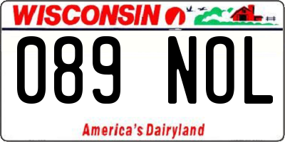 WI license plate 089NOL