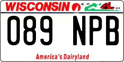 WI license plate 089NPB