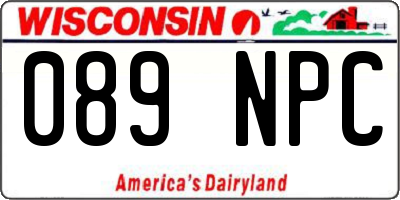 WI license plate 089NPC