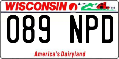 WI license plate 089NPD