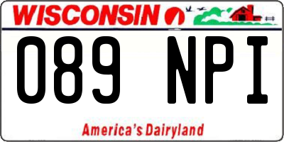 WI license plate 089NPI