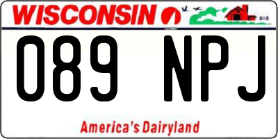 WI license plate 089NPJ