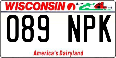 WI license plate 089NPK