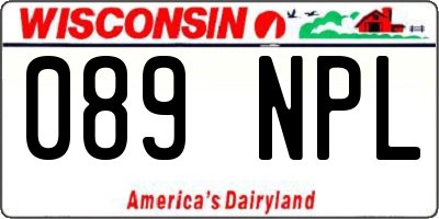 WI license plate 089NPL