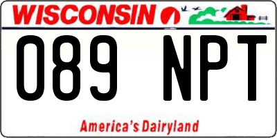 WI license plate 089NPT