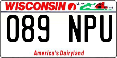 WI license plate 089NPU