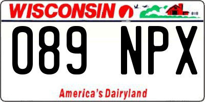 WI license plate 089NPX
