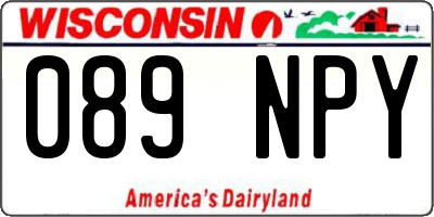 WI license plate 089NPY
