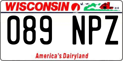 WI license plate 089NPZ