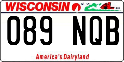 WI license plate 089NQB