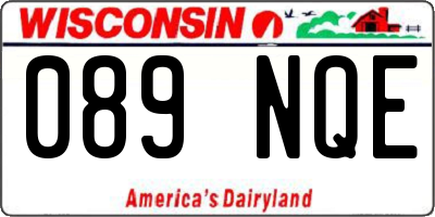 WI license plate 089NQE