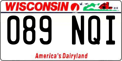 WI license plate 089NQI