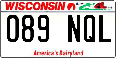 WI license plate 089NQL