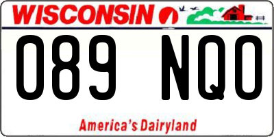 WI license plate 089NQO