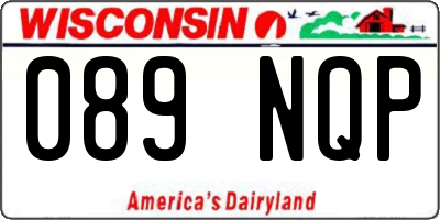 WI license plate 089NQP