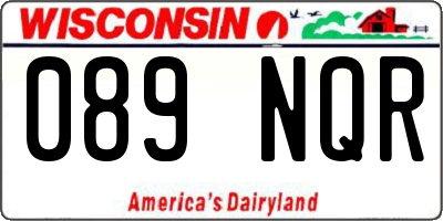 WI license plate 089NQR