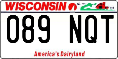WI license plate 089NQT