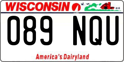 WI license plate 089NQU