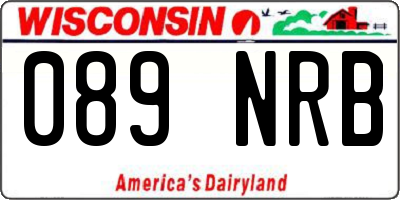 WI license plate 089NRB