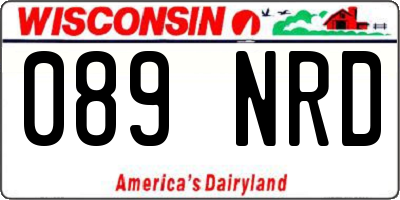 WI license plate 089NRD