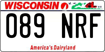 WI license plate 089NRF