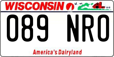WI license plate 089NRO
