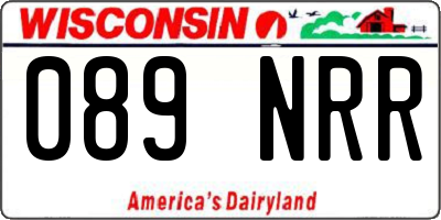 WI license plate 089NRR