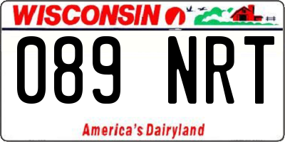 WI license plate 089NRT