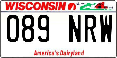 WI license plate 089NRW