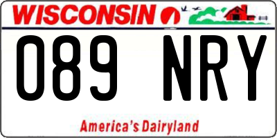 WI license plate 089NRY