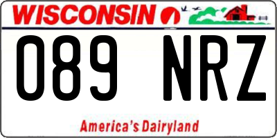 WI license plate 089NRZ