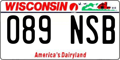 WI license plate 089NSB