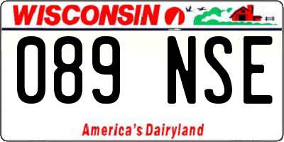 WI license plate 089NSE