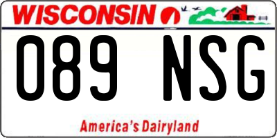 WI license plate 089NSG