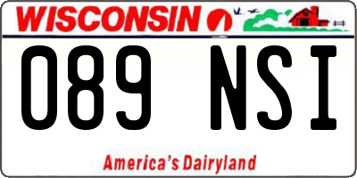 WI license plate 089NSI