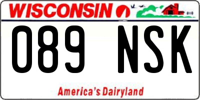 WI license plate 089NSK