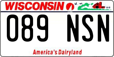 WI license plate 089NSN