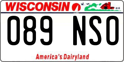 WI license plate 089NSO