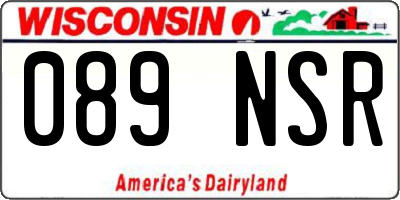 WI license plate 089NSR