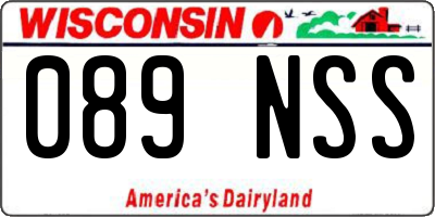 WI license plate 089NSS