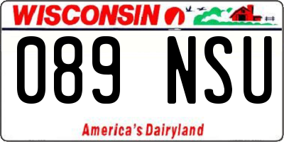 WI license plate 089NSU