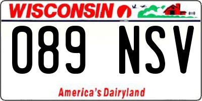 WI license plate 089NSV