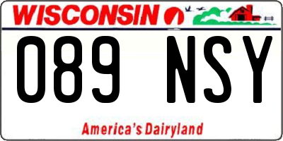 WI license plate 089NSY