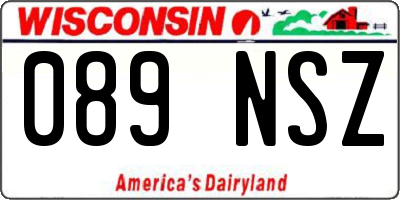 WI license plate 089NSZ