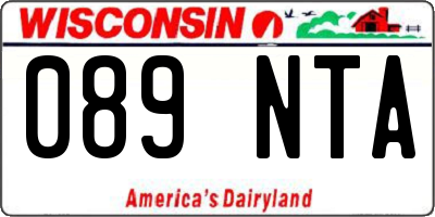 WI license plate 089NTA